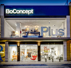 Front view of Plus Store and BoConcept